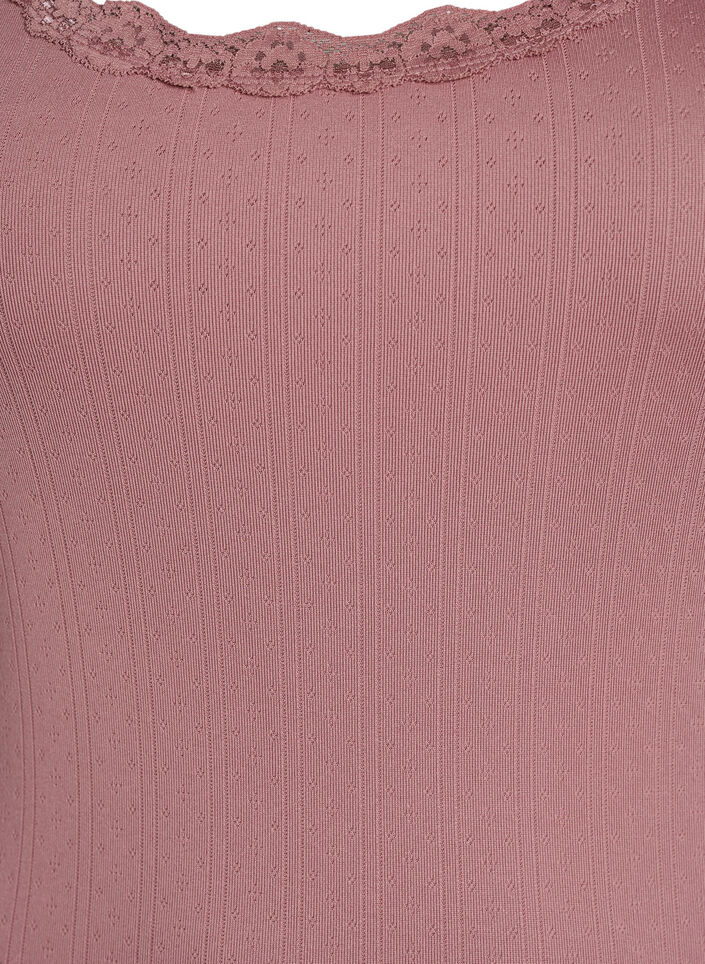 Tanktop met kant en broderie anglaise, Roze, Packshot image number 2