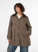 Geruite jas met corduroy kraag, Bruin, Model image number 0