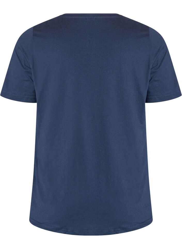T-shirt met print, Blauw, Packshot image number 1