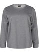 Sweatshirt met contrasterende stiksels, Medium Grey Mél, Packshot image number 0