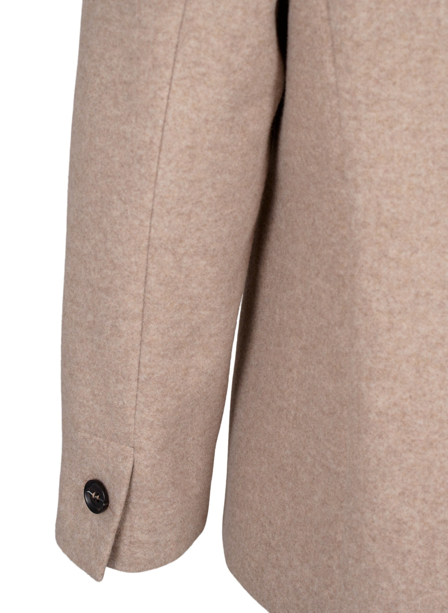 Zizzi Gem&ecirc;leerde blazer met split, Pumice Stone Mel., Packshot image number 4