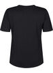 T-shirt van wol en viscose, Black, Packshot image number 1