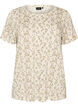 T-shirt met bloemenprint, Vanille, Packshot image number 0