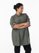Tunic in viscose met zakken en kraag, Groen, Model image number 0