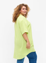Overhemd van katoen met halflange mouwen, Wild Lime, Model