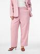 Op maat gemaakte broek met een hoge taille en straight-fit, Roze, Model image number 2