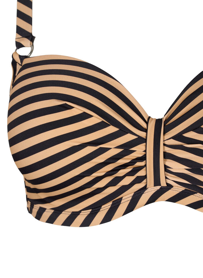 Bikinitop met beugel en patroon, Bruin, Packshot image number 2