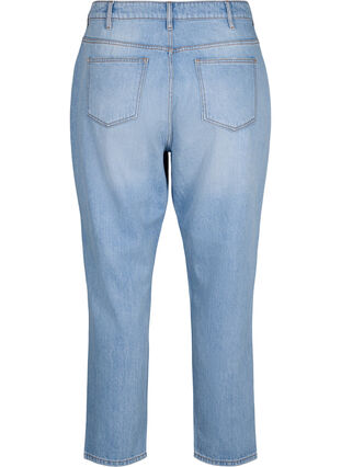 Mille mom fit jeans met scheuren, Light Blue, Packshot image number 1