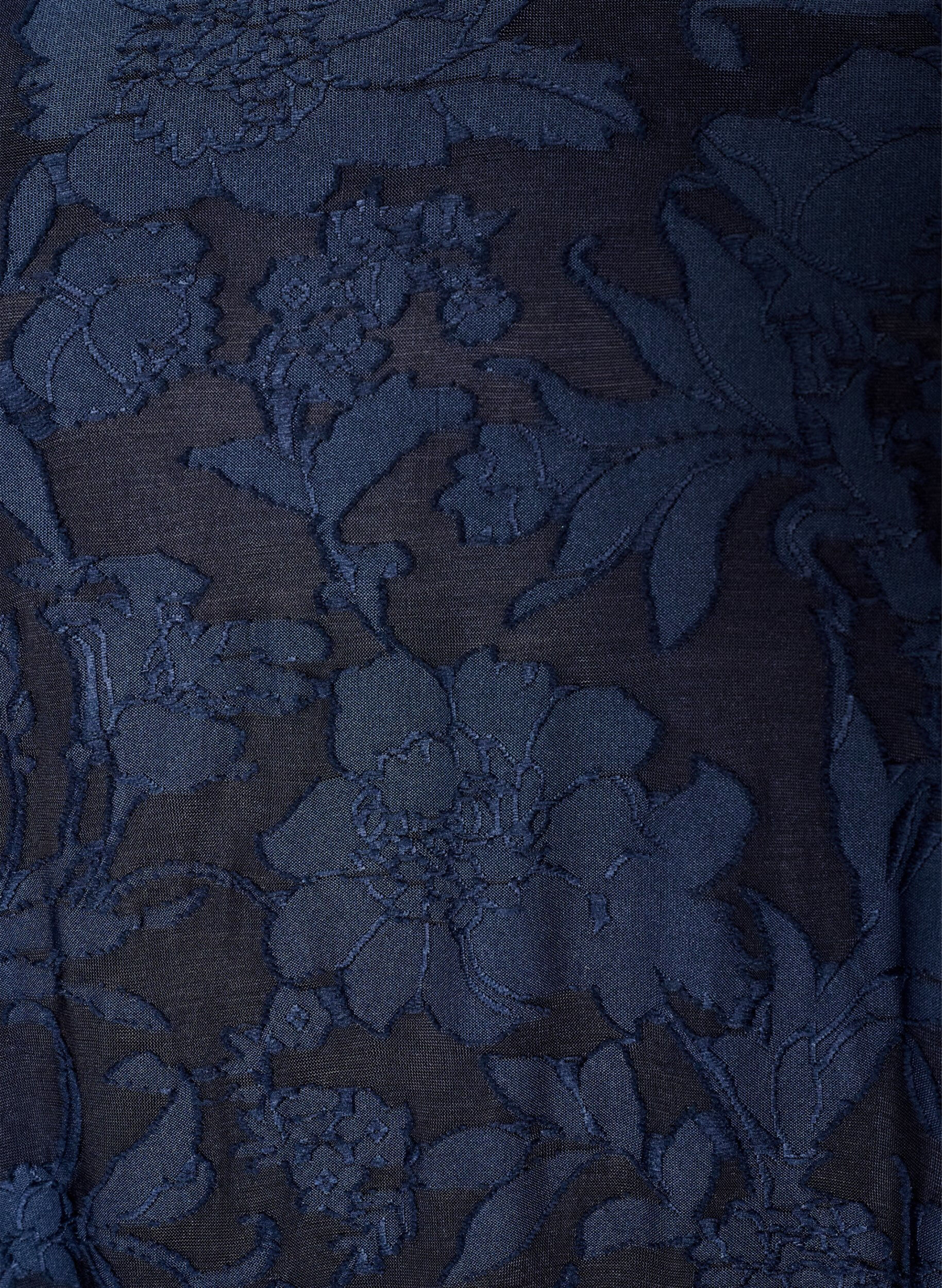 ZizziJurk met bloemenstructuur en volantzoom, Blauw, Packshot image number 2