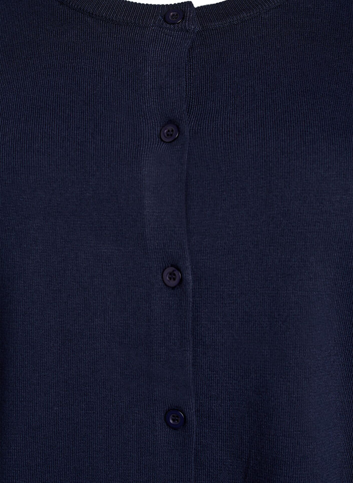 Fijngebreide vest met ronde hals, Blauw, Packshot image number 2