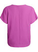 Blouse met korte mouwen en een ronde halslijn, Paars, Packshot image number 1