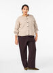 Vest van ribtricot met knopen, Beige, Model image number 1
