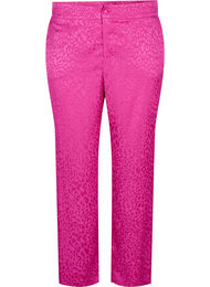 Dubbelgestikte jacquard broek van viscose, Rose Violet