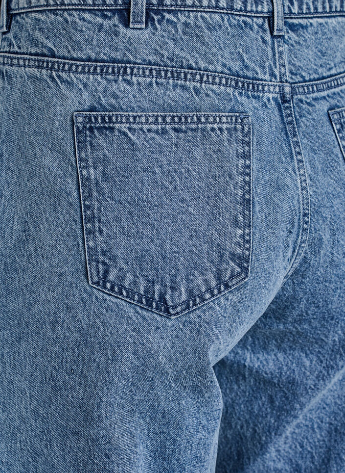 Wide fit jeans met naaddetails, Blauw, Packshot image number 3