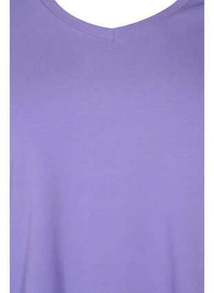 Basic t-shirt in effen kleur met katoen, Veronica, Packshot image number 2