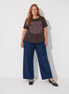 T-shirt met motief, Bruin, Model image number 1