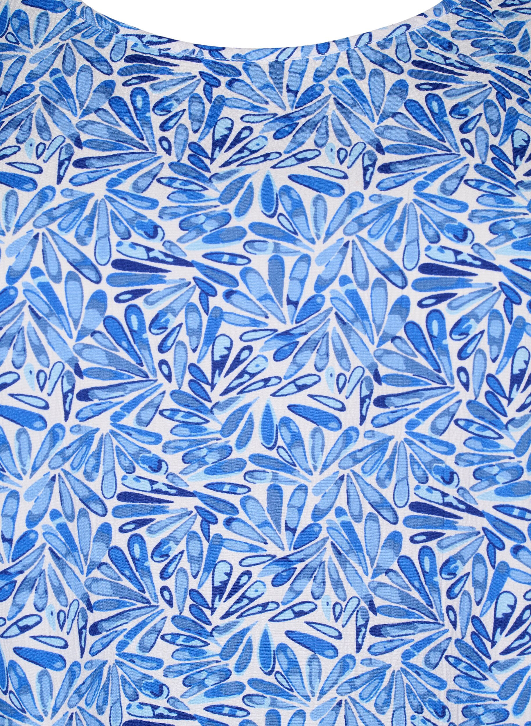 Zizzi Flash - Mouwloze top met print, Blauw, Packshot image number 2