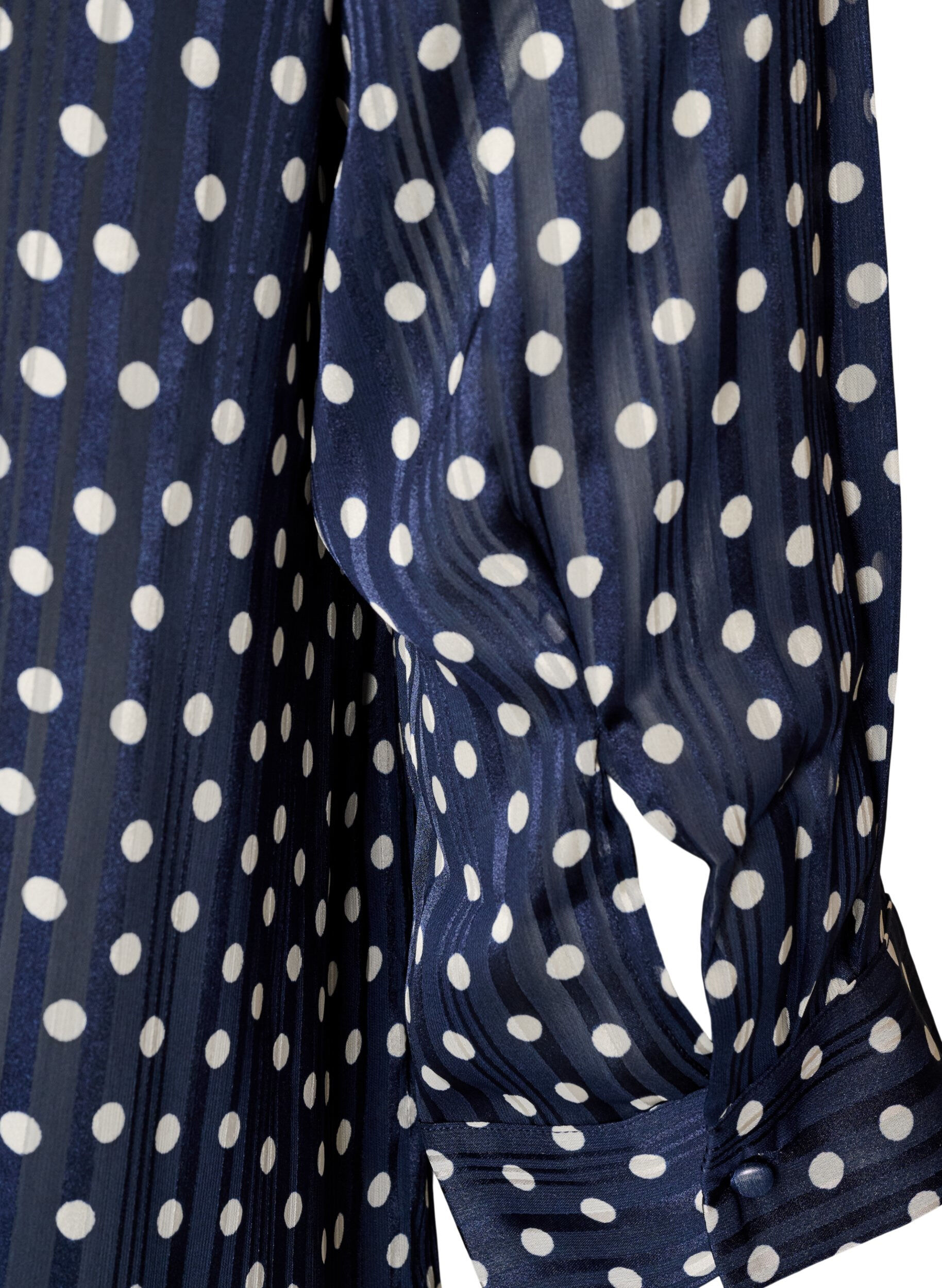 ZizziBlouse met patroon, opstaande kraag en 3/4-mouwen, Blauw, Packshot image number 3