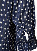 Blouse met patroon, opstaande kraag en 3/4-mouwen, Blauw, Packshot image number 3