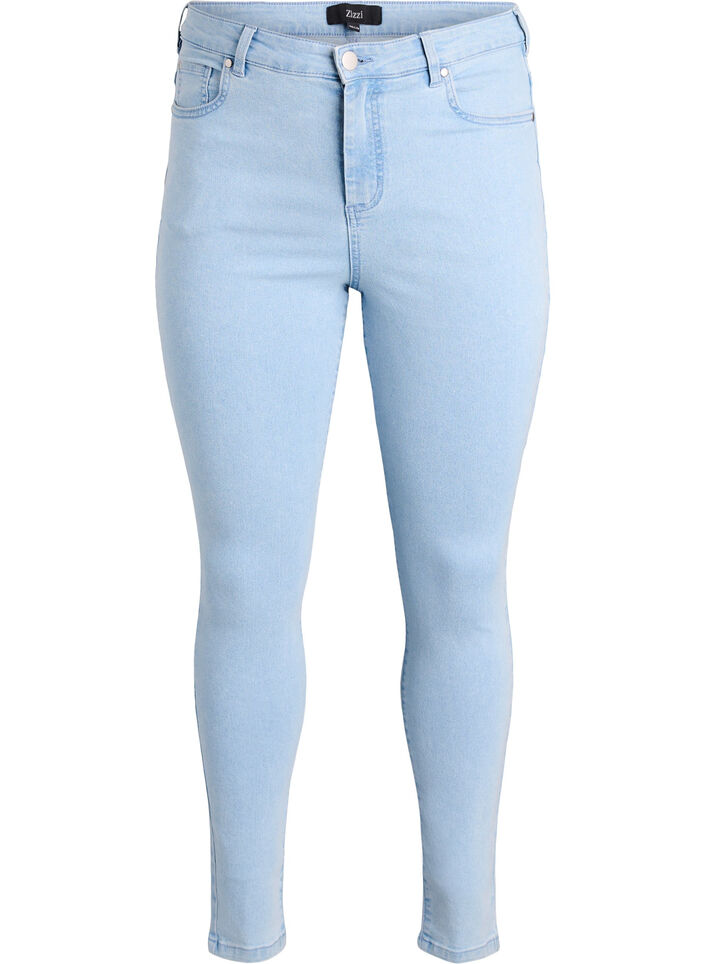 Amy super slim fit jeans met hoge taille, Blauw, Packshot image number 0