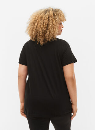 Sport-T-shirt met print, Black w. Drop It, Model image number 1