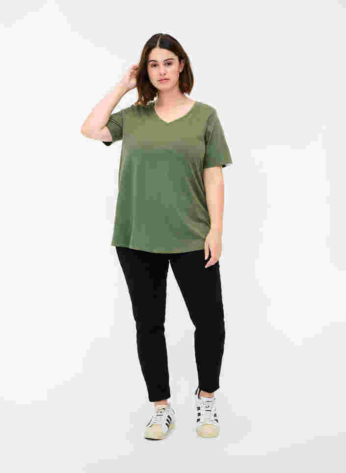 Basic t-shirt, Thyme, Model image number 2