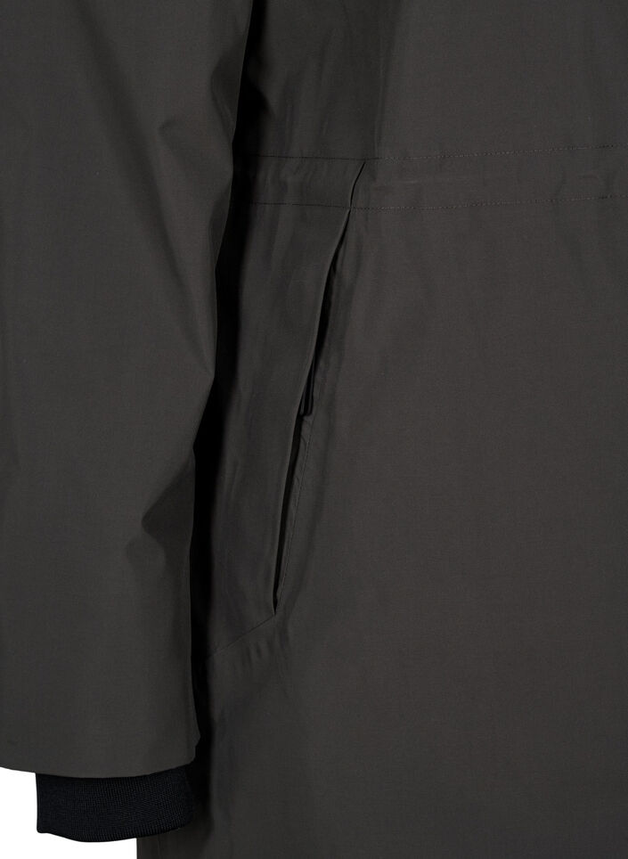 Functionele parka winterjas met een capuchon, Raven, Packshot image number 3