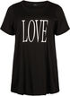 Oversized t-shirt met print, Black W. Love, Packshot image number 0