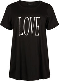 Oversized t-shirt met print, Black W. Love