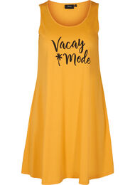 Katoenen jurk zonder mouwen met a-lijn, Mineral Yellow VACAY