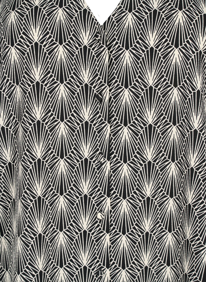 Shirtblouse met V-hals en print, Birch Graphic AOP, Packshot image number 2