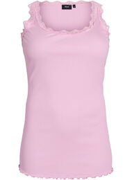 Top met kant, Roze