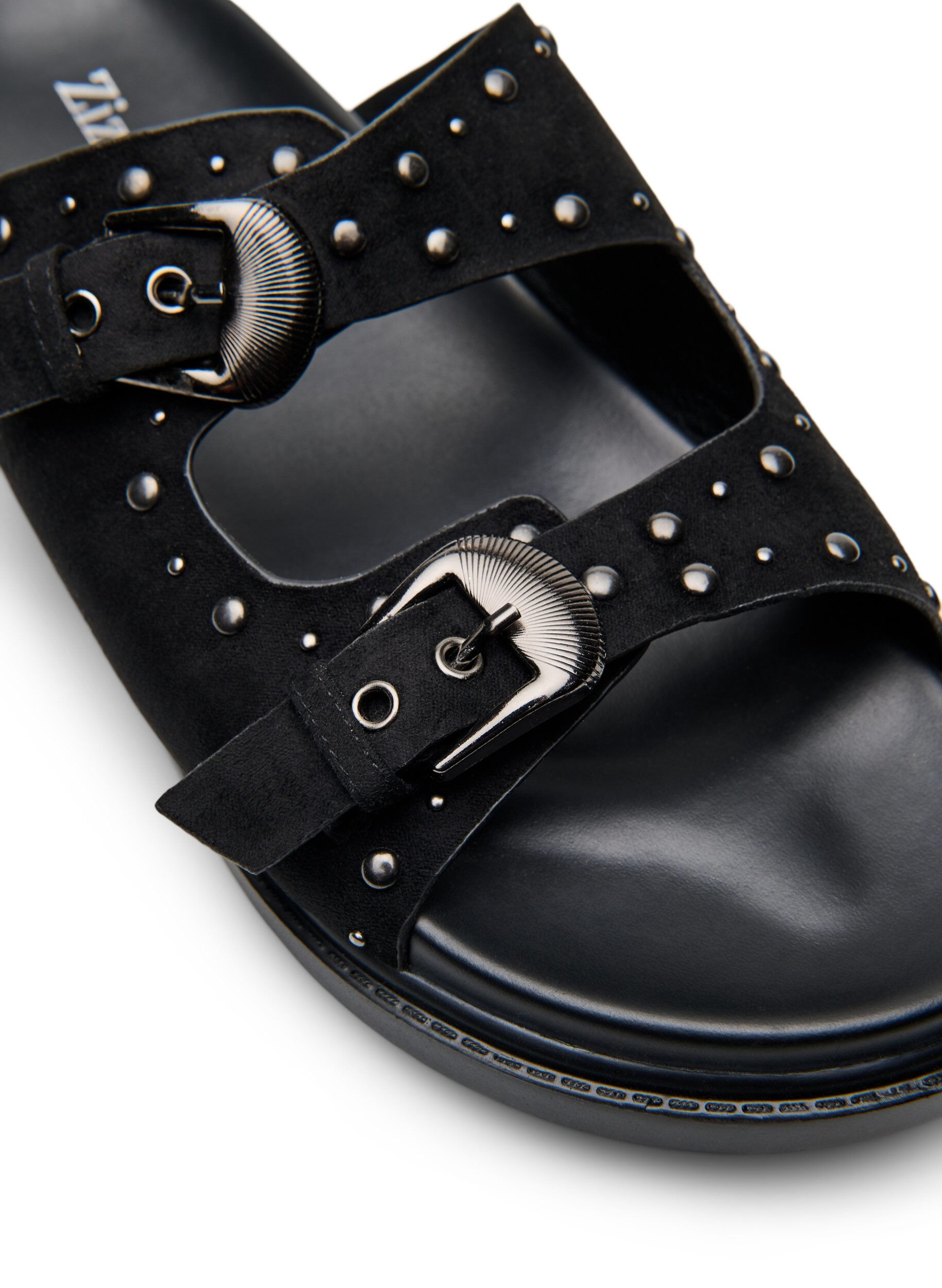Zizzi Wide fit - Sandalen met studs, Zwart, Packshot image number 3