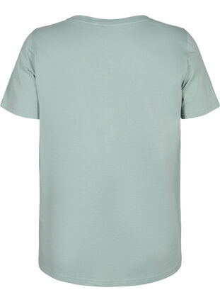 Katoenen T-shirt met motief, Ch. Green w. Face, Packshot image number 1