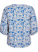 3/4 mouw blouse in katoen met strepen, Blauw, Packshot image number 1