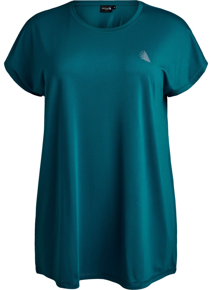 Lang trainings T-shirt, Groen, Packshot image number 0