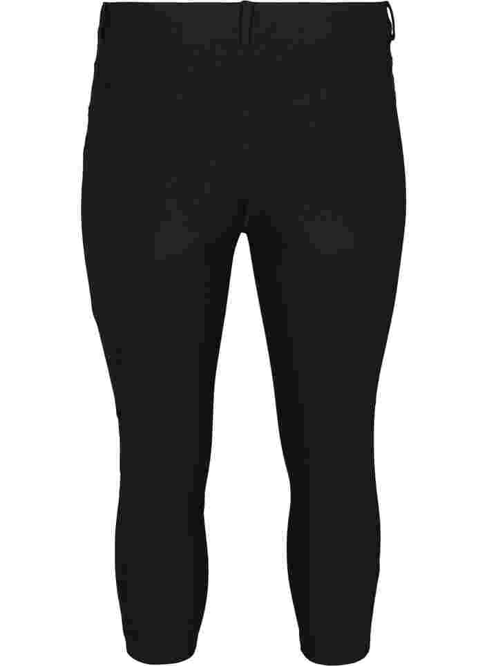 Nauwsluitende capri broek in viscosemix, Black, Packshot image number 1