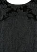 Jacquard blouse met 3/4 mouwen, Black, Packshot image number 2