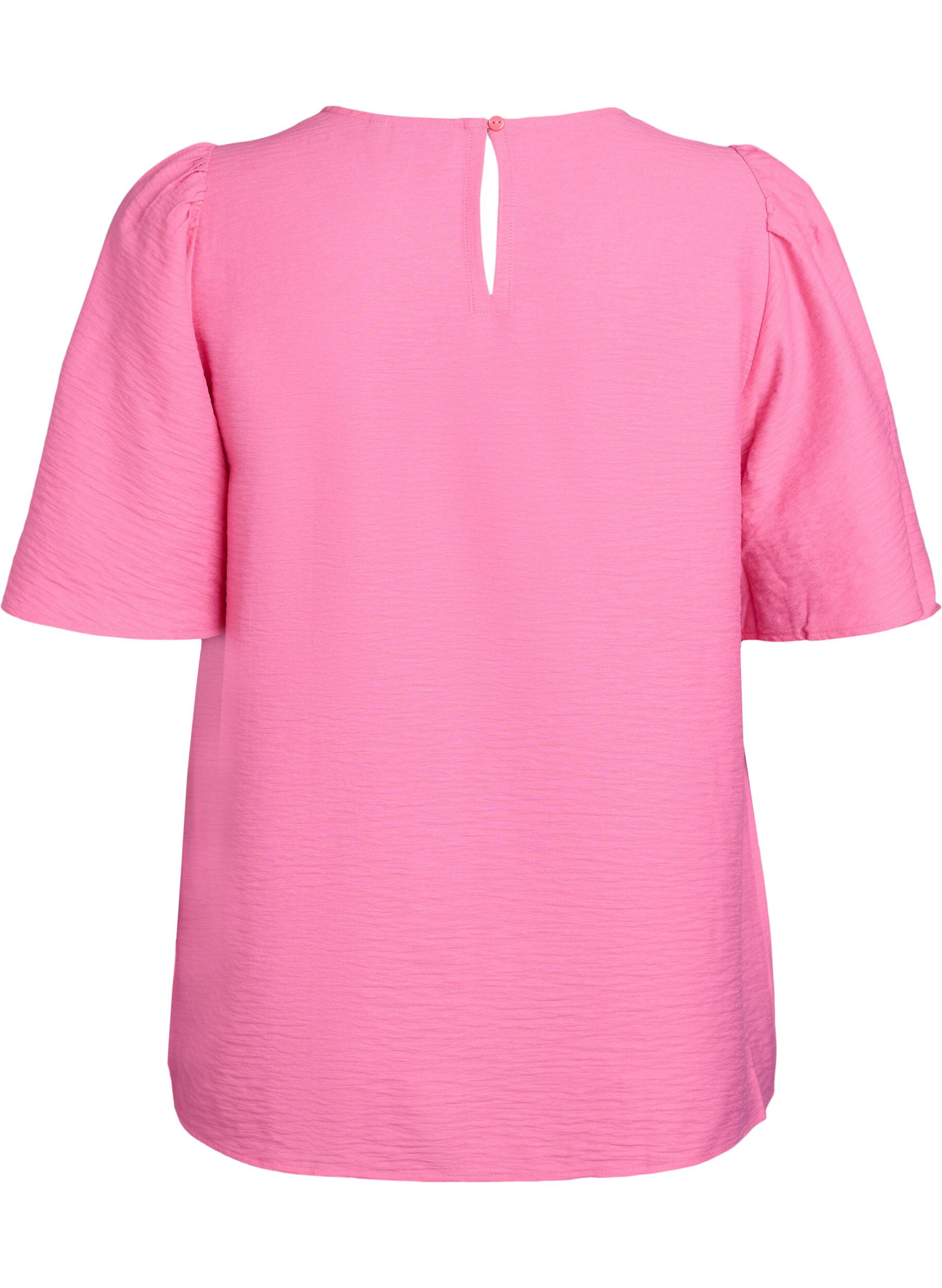 Zizzi Blouse met korte, wijde mouwen, Roze, Packshot image number 1
