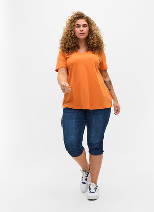 Basic t-shirt, Amberglow, Model image number 2