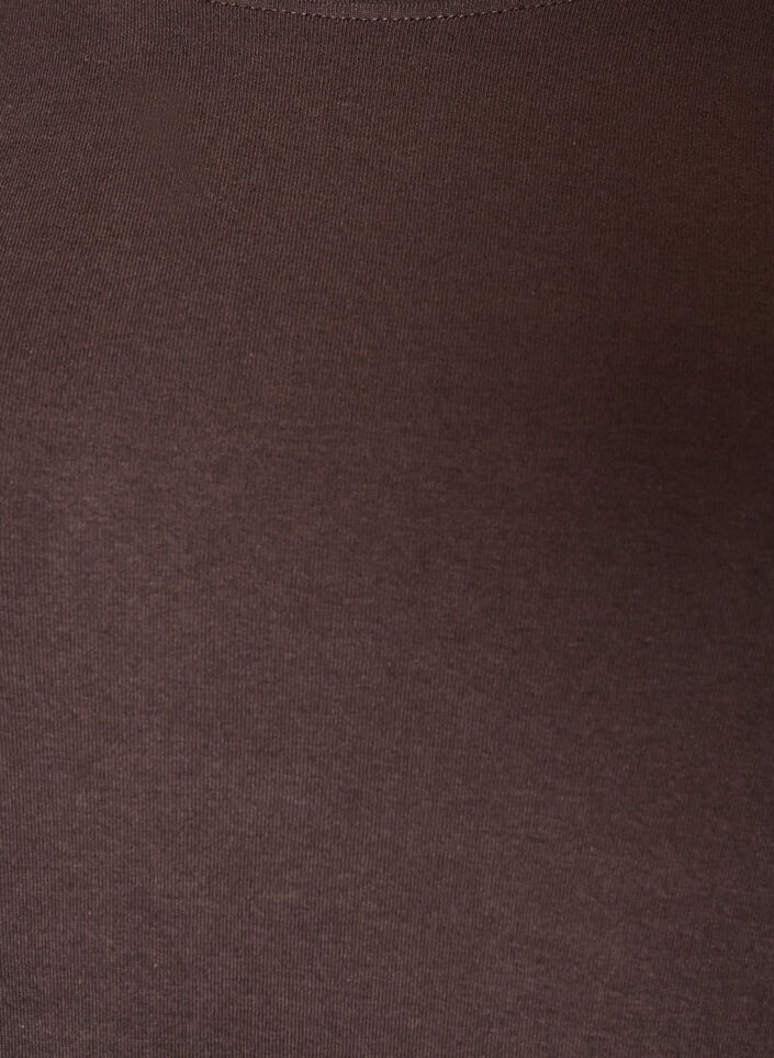 Basic T-shirt met lange mouwen en ronde hals, Bruin, Packshot image number 2