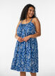 Jurk met middelhoge bandjes van biologisch katoen, Blauw, Model image number 0