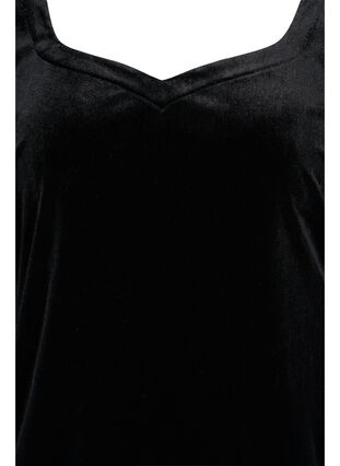 Fluwelen jurk met lange mouwen, Black, Packshot image number 2