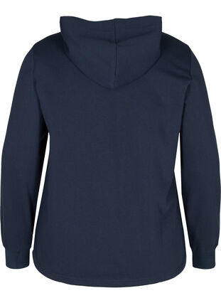 Sweatshirt met print en capuchon, Navy Blazer, Packshot image number 1