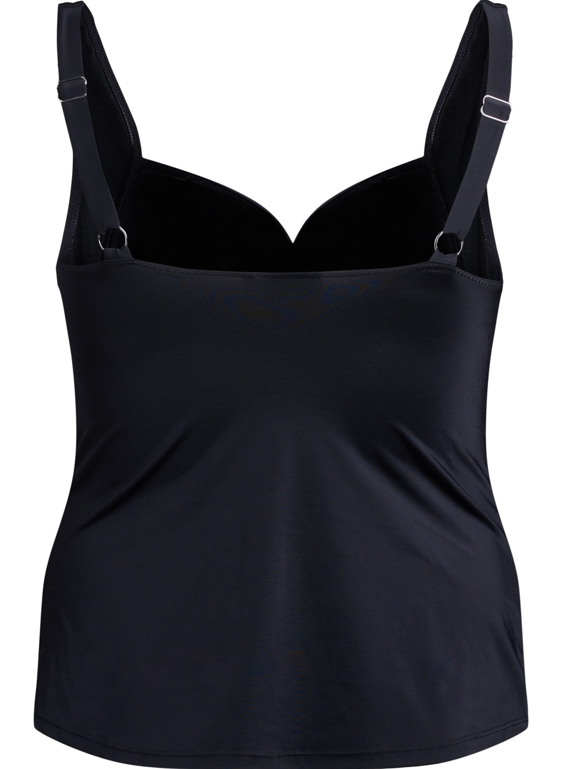 Zizzi Tankini met draperingen, Zwart, Packshot image number 1