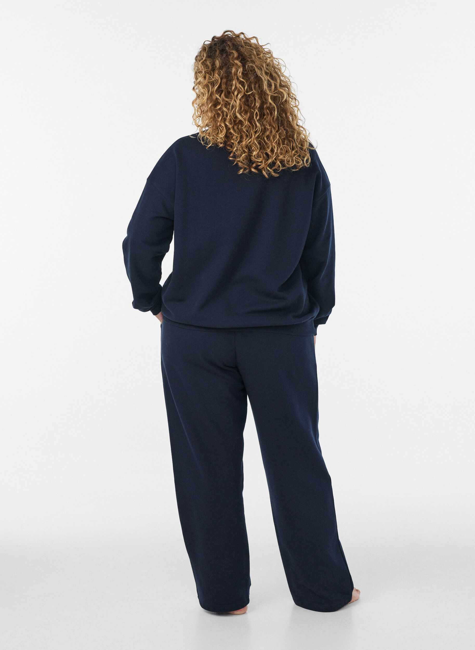 ZizziSweatshirt met tekstprint, Blauw, Model image number 2
