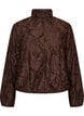 Bomberjack met jacquard bloemenpatroon, Bruin, Packshot image number 0