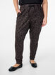 Gecropte broek met luipaardprint, Bruin, Model image number 2