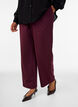 Gespikkelde broek met een high waist en straight-fit pijpen, Rood, Model image number 2