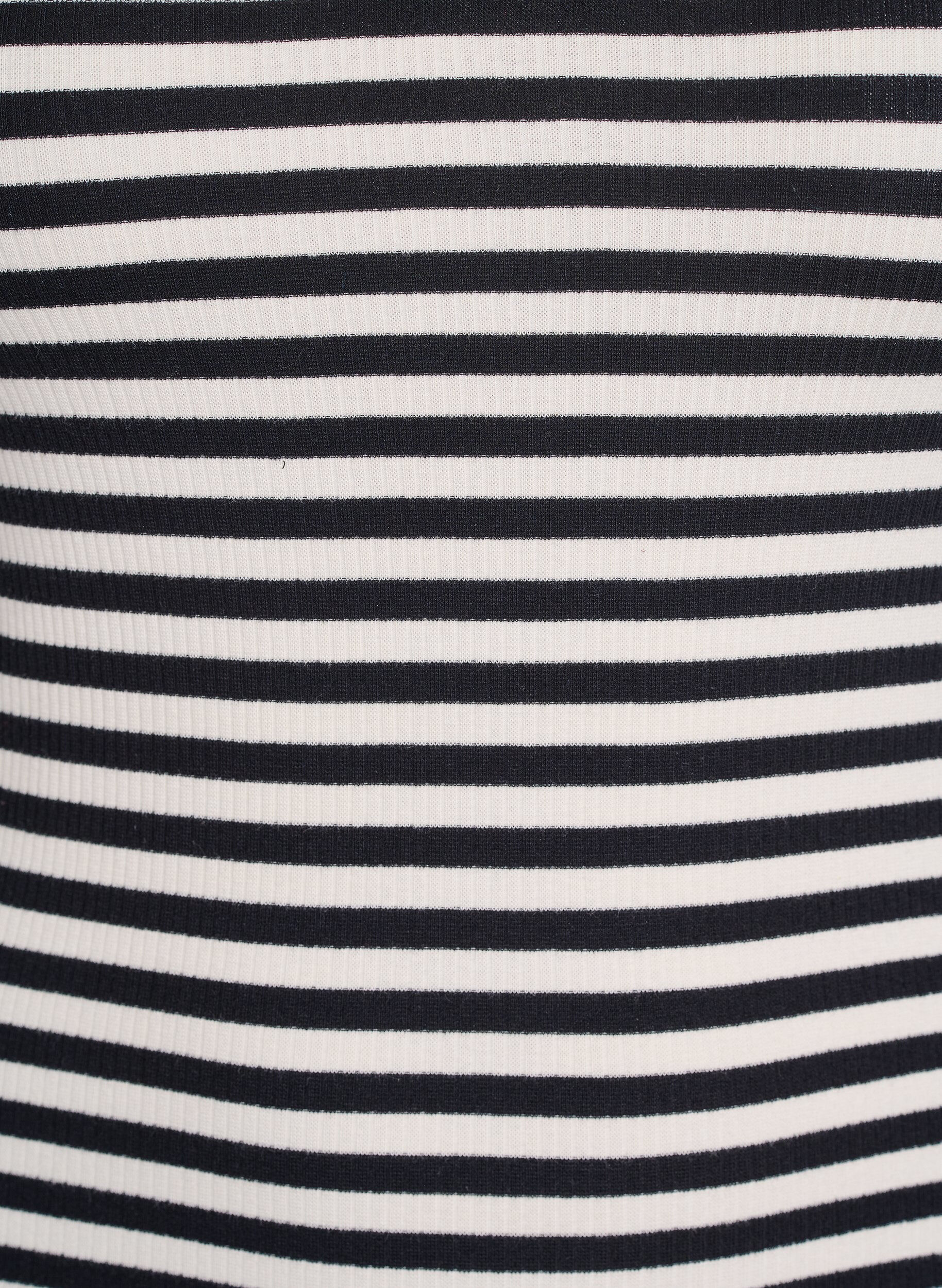 Zizzi Gestreepte tanktop met een ribstructuur, Black Snow W. Stripe, Packshot image number 2